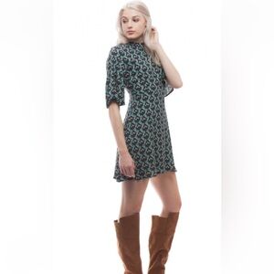 Ethereal by Anthropologie Paper Crane Floral Mini Dress M